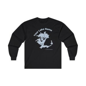 Customizable Lake Outline Long Sleeve Tee